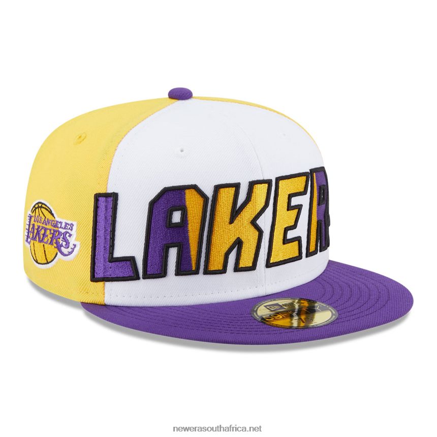 LA Lakers NBA Back Half Purple 59FIFTY Fitted Cap New Era TRBRBN692