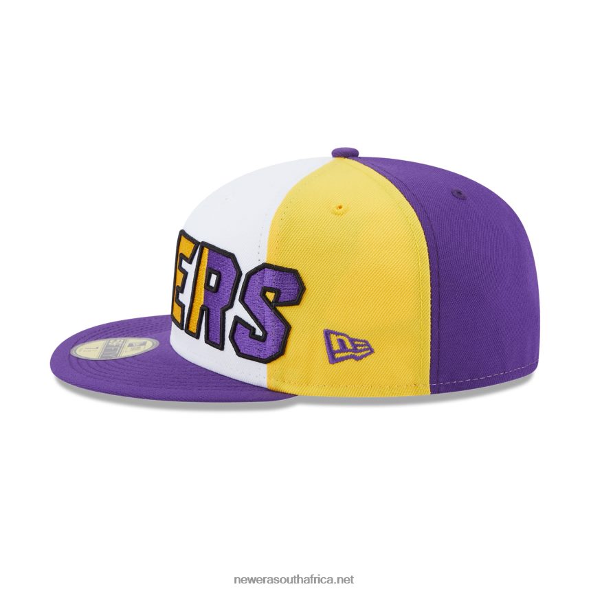 LA Lakers NBA Back Half Purple 59FIFTY Fitted Cap New Era TRBRBN692