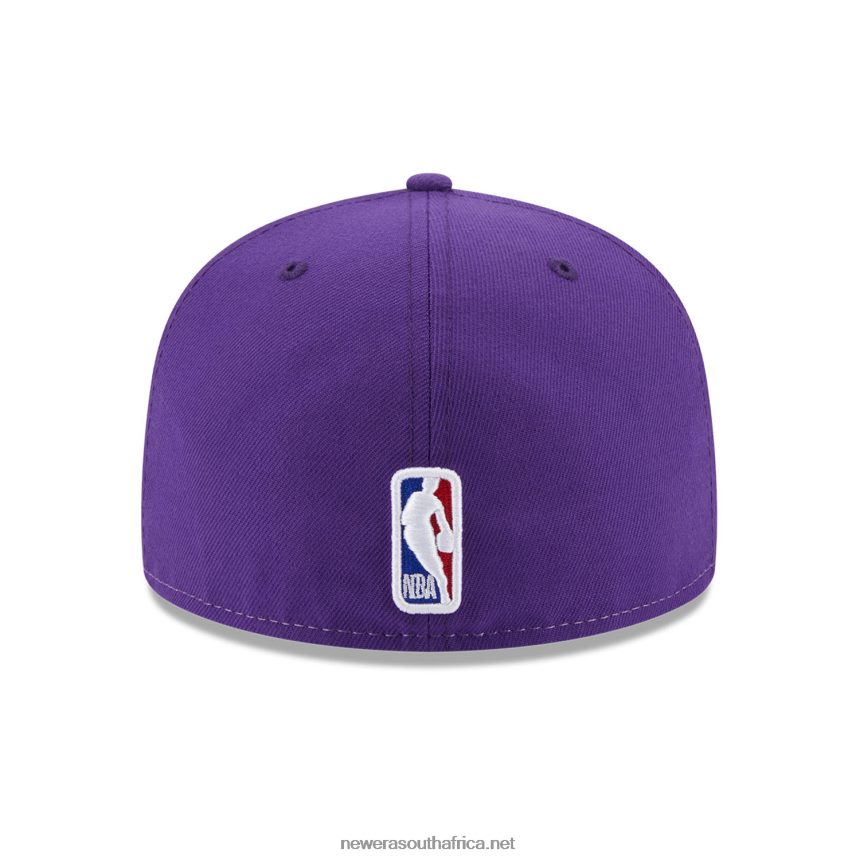 LA Lakers NBA Back Half Purple 59FIFTY Fitted Cap New Era TRBRBN692
