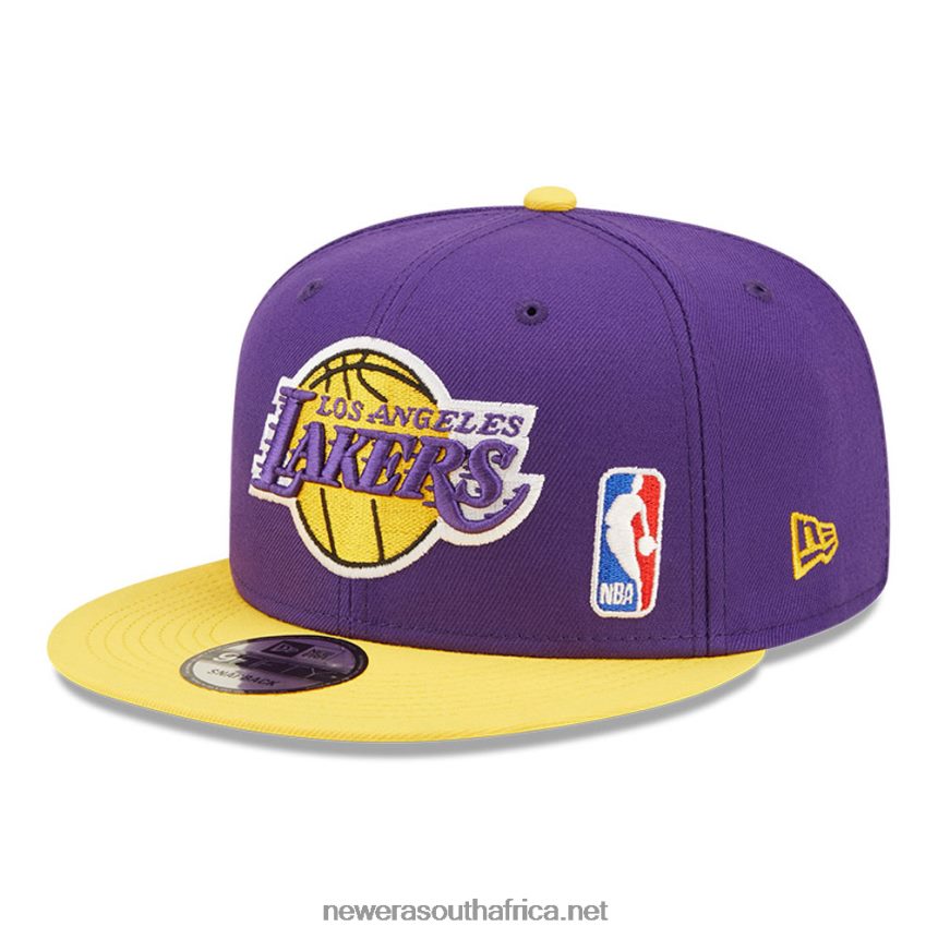 LA Lakers NBA Black Letter Arch Purple 9FIFTY Snapback Cap New Era TRBRBN2041