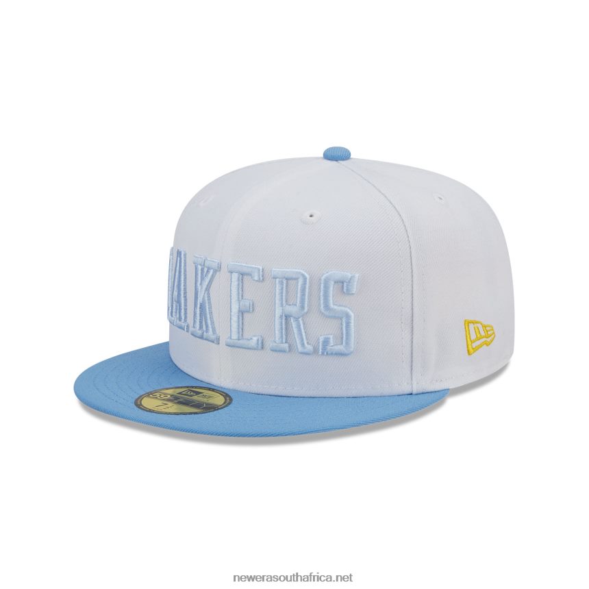 LA Lakers NBA Classic White 59FIFTY Fitted Cap New Era TRBRBN22
