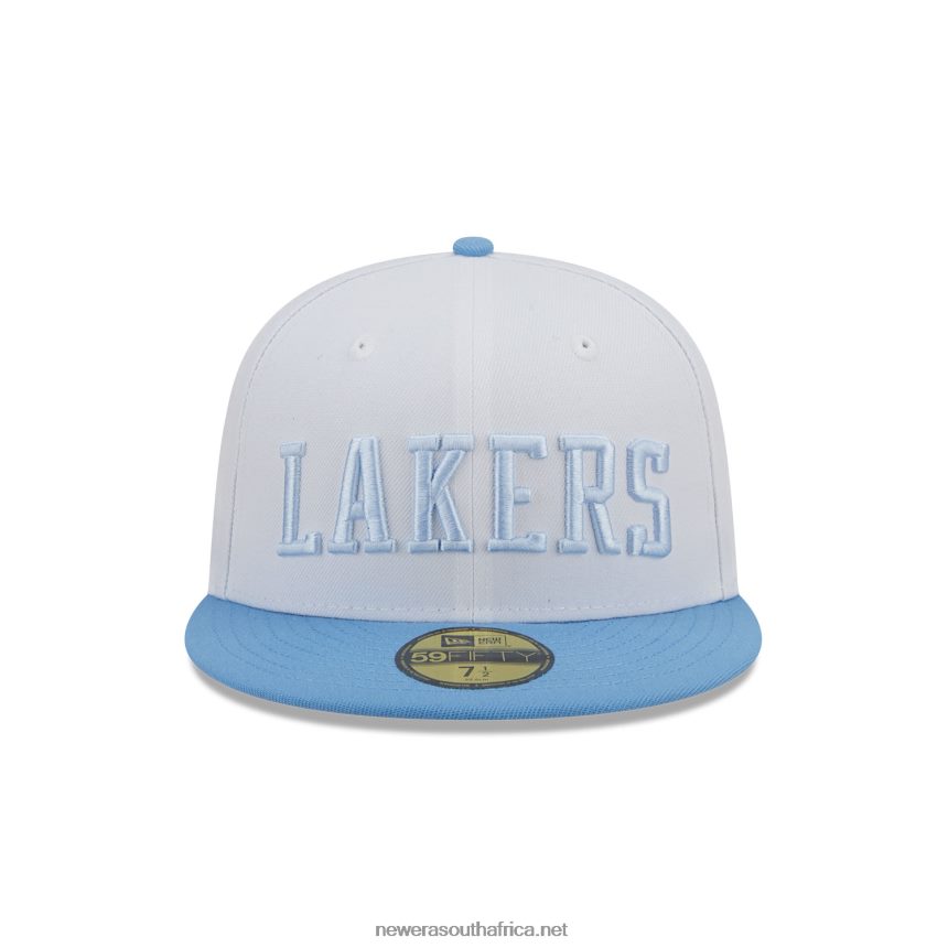 LA Lakers NBA Classic White 59FIFTY Fitted Cap New Era TRBRBN22