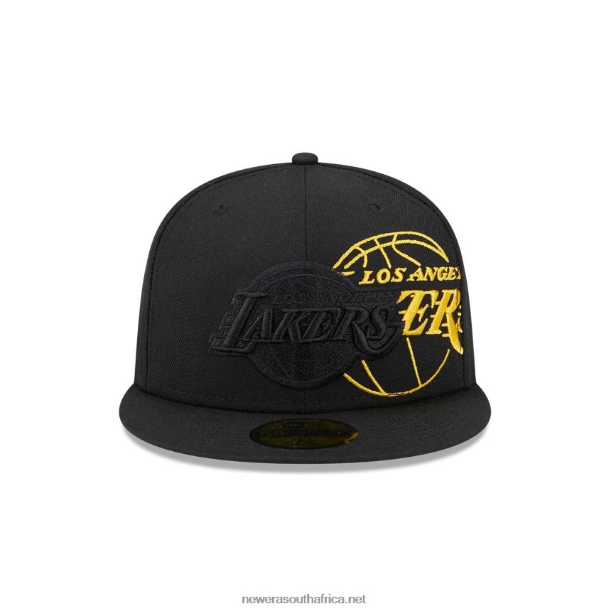 LA Lakers NBA Elements Black 59FIFTY Fitted Cap New Era TRBRBN1228