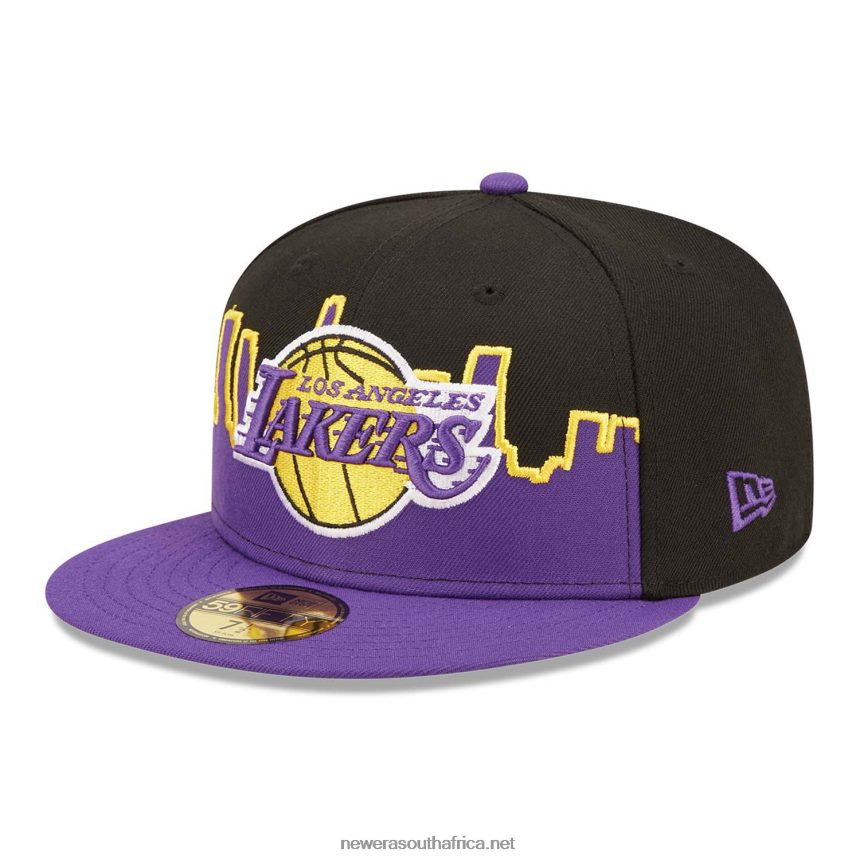 LA Lakers NBA Tip Off 2022 Black 59FIFTY Fitted Cap New Era TRBRBN1129
