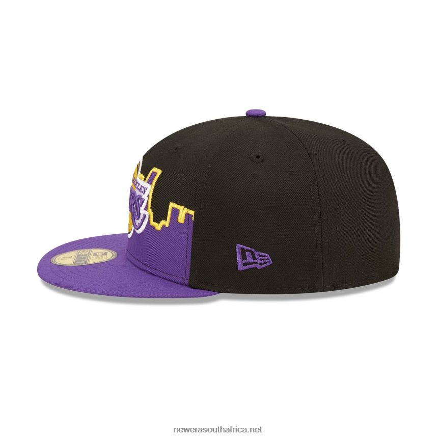 LA Lakers NBA Tip Off 2022 Black 59FIFTY Fitted Cap New Era TRBRBN1129