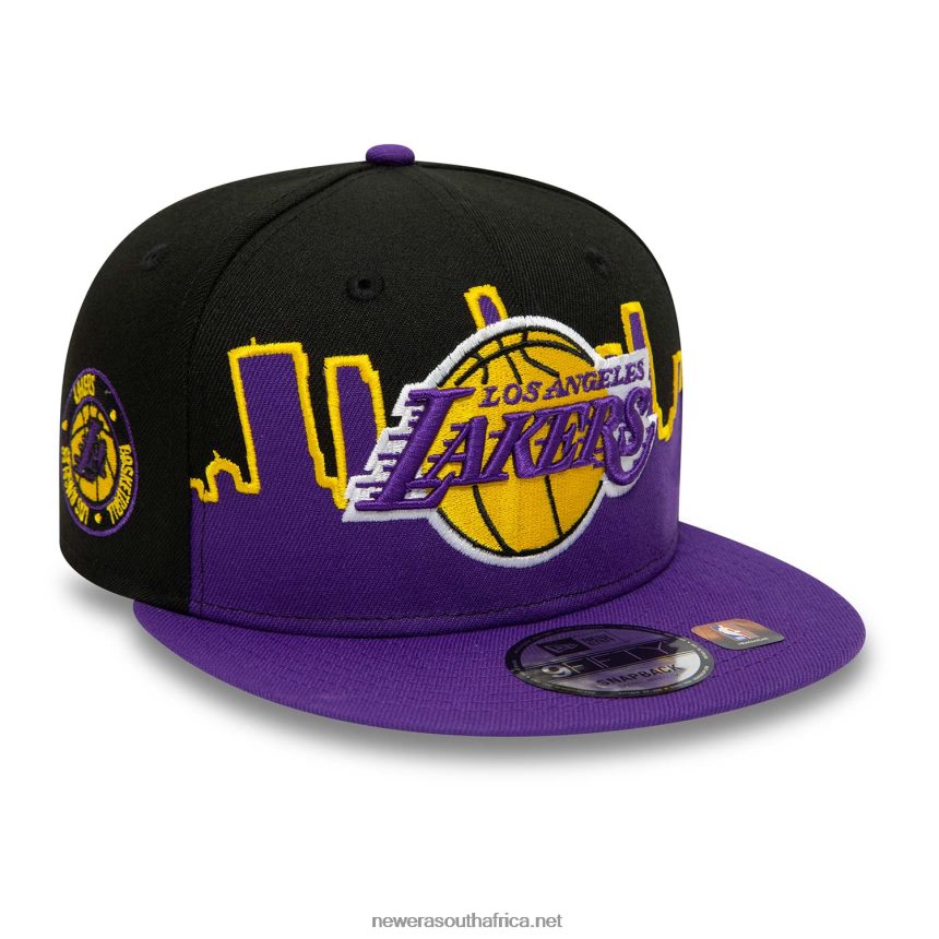LA Lakers NBA Tip Off 2022 Black 9FIFTY Snapback Cap New Era TRBRBN2118