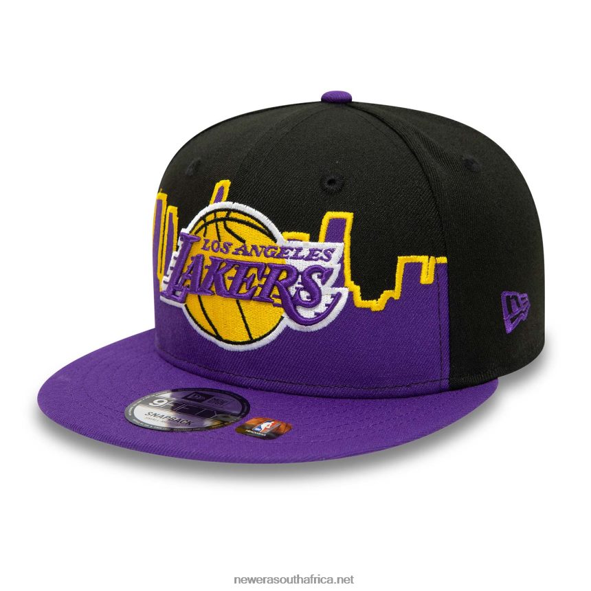 LA Lakers NBA Tip Off 2022 Black 9FIFTY Snapback Cap New Era TRBRBN2118