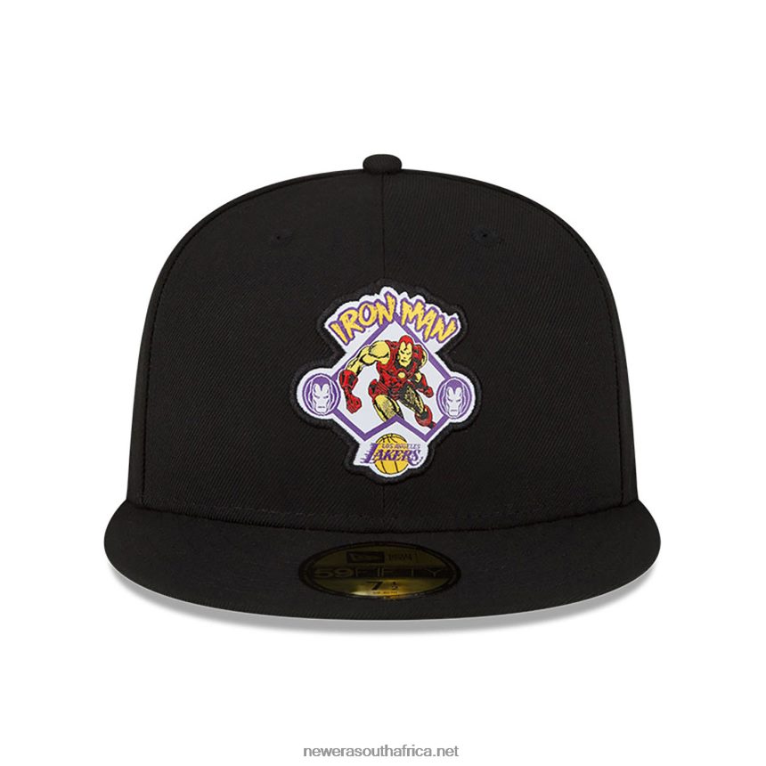 LA Lakers NBA x Marvel Iron Man Black 59FIFTY Fitted Cap New Era TRBRBN64