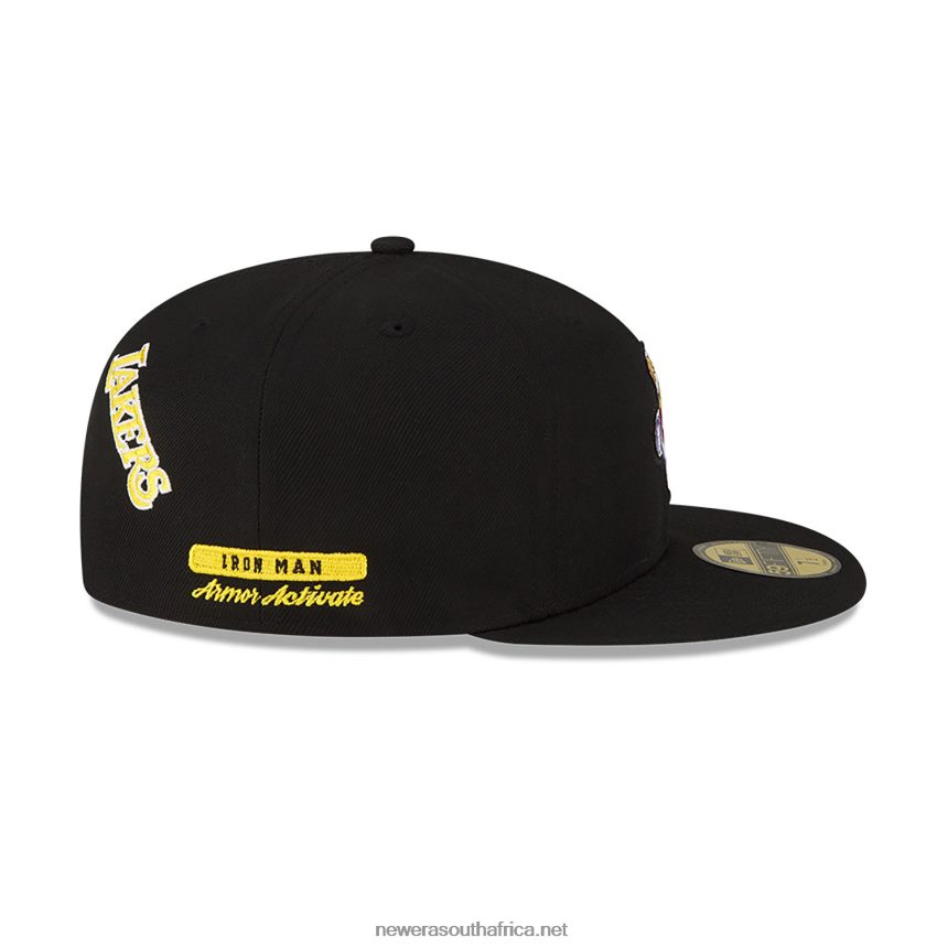 LA Lakers NBA x Marvel Iron Man Black 59FIFTY Fitted Cap New Era TRBRBN64