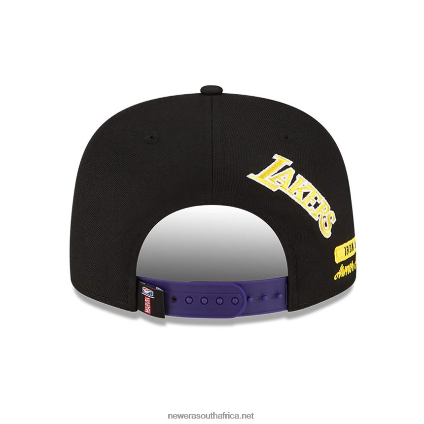 LA Lakers NBA x Marvel Iron Man Black 9FIFTY Snapback Cap New Era TRBRBN1948