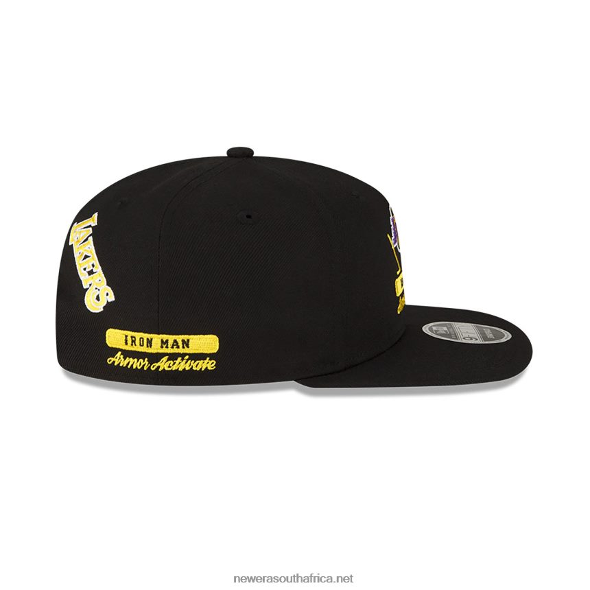 LA Lakers NBA x Marvel Iron Man Black 9FIFTY Snapback Cap New Era TRBRBN1948