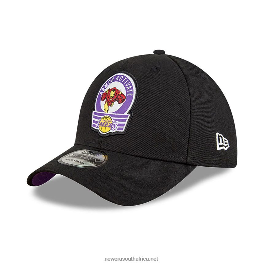 LA Lakers NBA x Marvel Iron Man Black 9FORTY Adjustable Cap New Era TRBRBN1579
