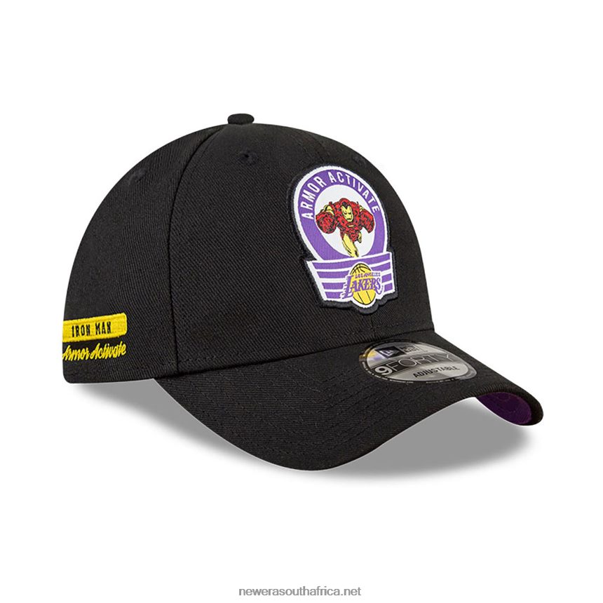 LA Lakers NBA x Marvel Iron Man Black 9FORTY Adjustable Cap New Era TRBRBN1579