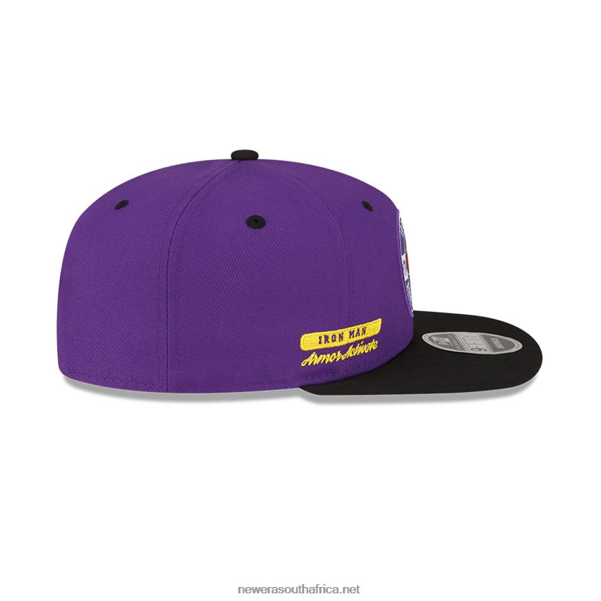 LA Lakers NBA x Marvel Iron Man Purple 9FIFTY Snapback Cap New Era TRBRBN1906