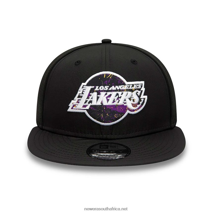 LA Lakers Print Infill Black 9FIFTY Snapback Cap New Era TRBRBN2136