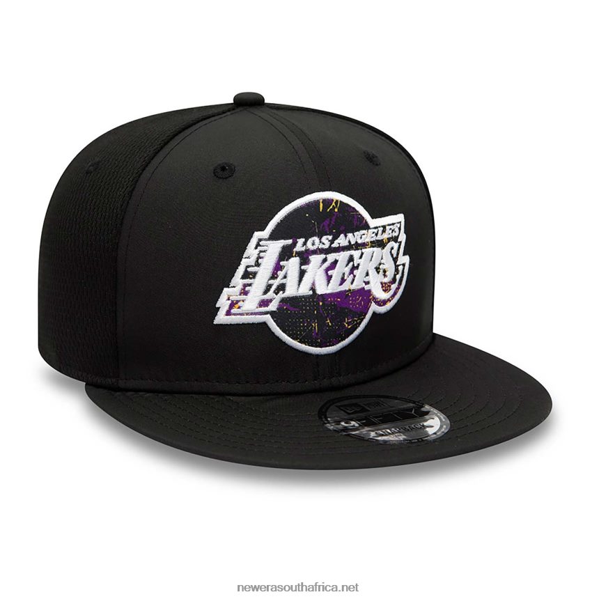 LA Lakers Print Infill Black 9FIFTY Snapback Cap New Era TRBRBN2136