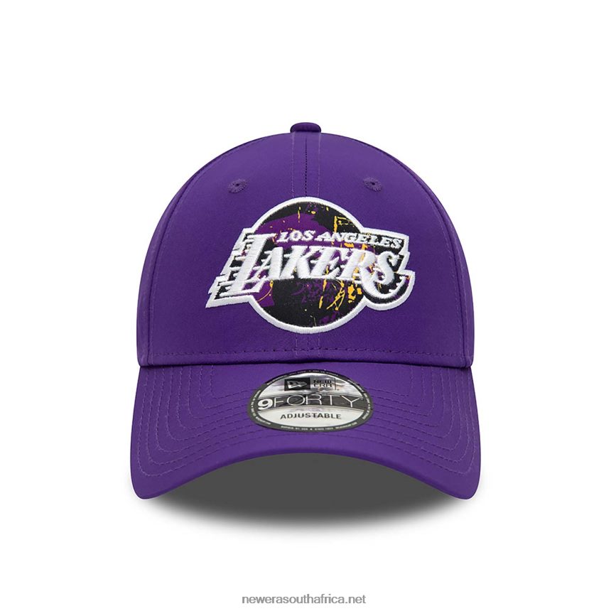 LA Lakers Print Infill Purple 9FORTY Adjustable Cap New Era TRBRBN1566