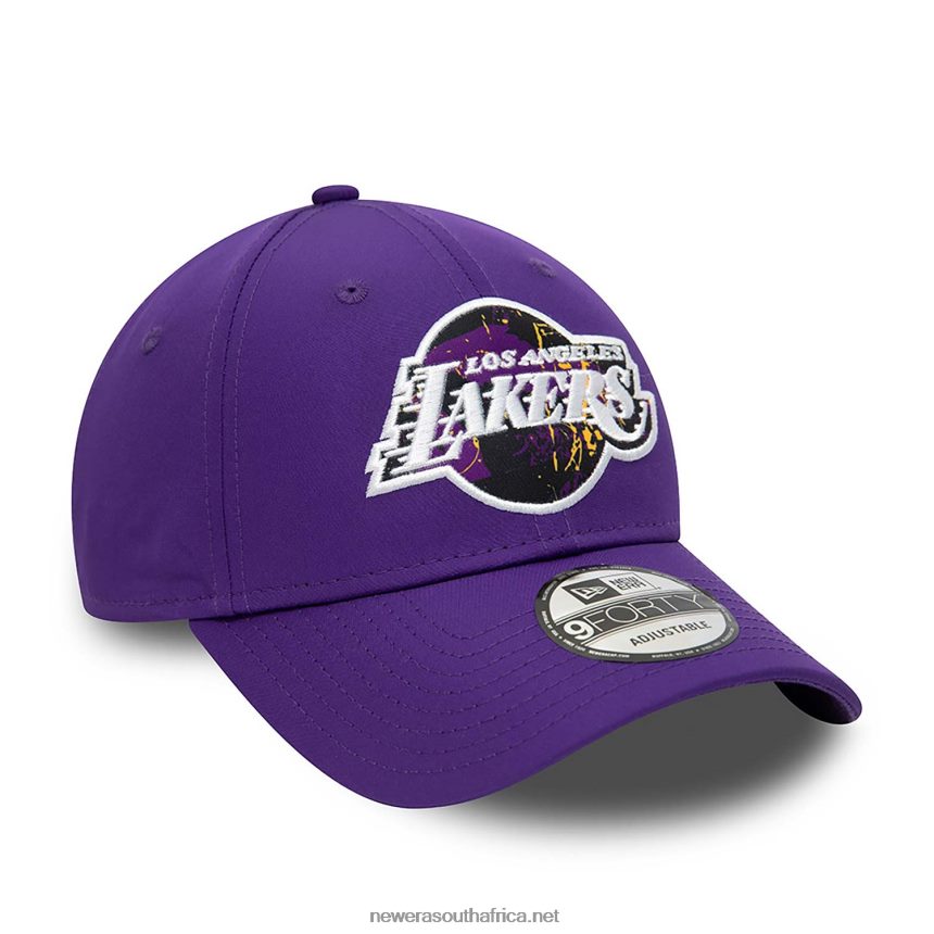 LA Lakers Print Infill Purple 9FORTY Adjustable Cap New Era TRBRBN1566