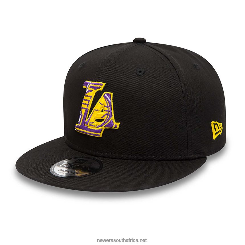 LA Lakers Team Infill Logo Black 9FIFTY Snapback Cap New Era TRBRBN2072