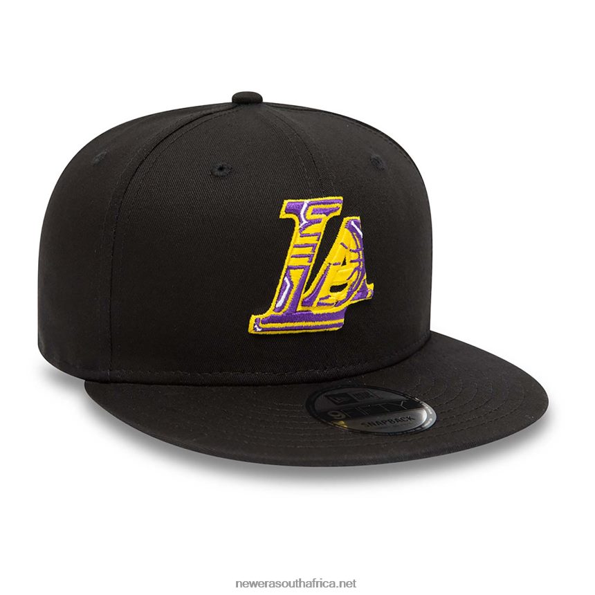 LA Lakers Team Infill Logo Black 9FIFTY Snapback Cap New Era TRBRBN2072