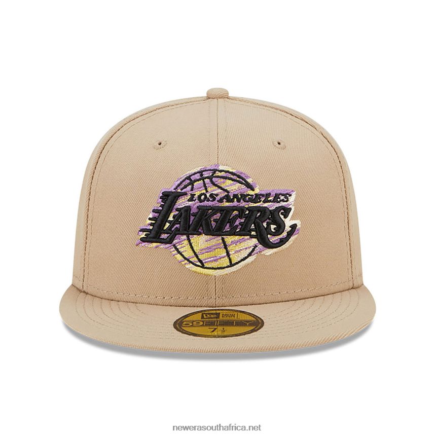 LA Lakers Team Neon Beige 59FIFTY Fitted Cap New Era TRBRBN444