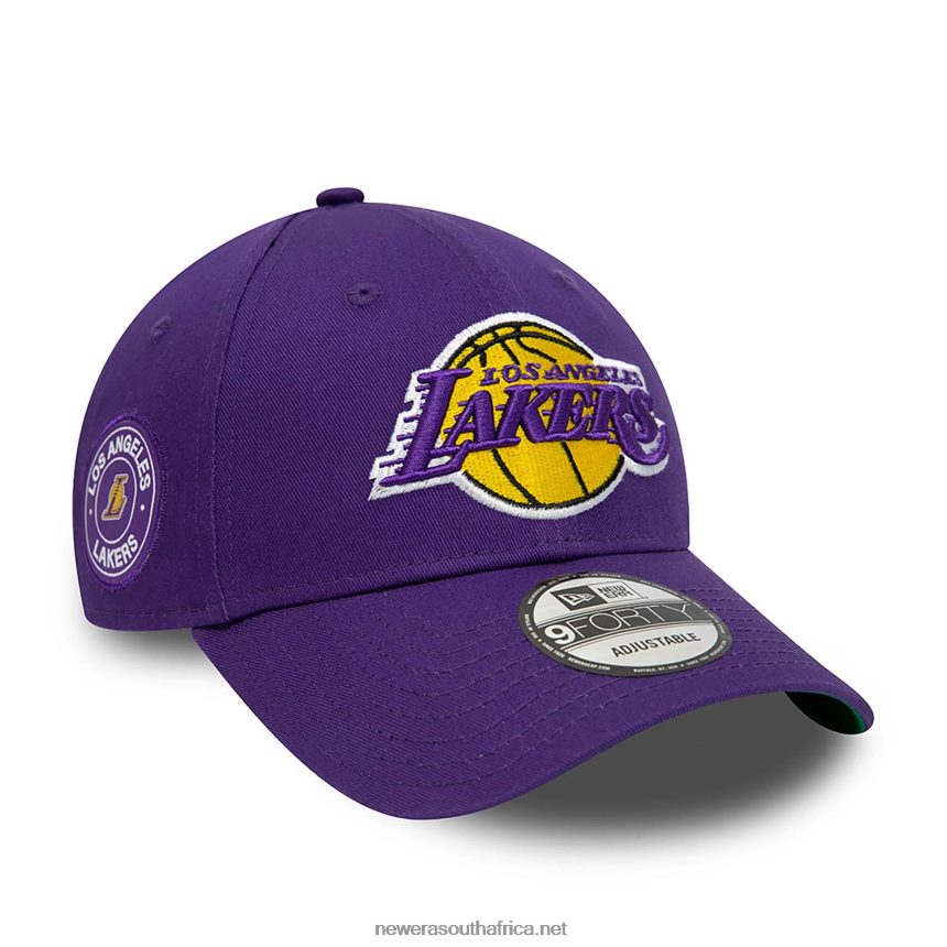 LA Lakers Team Side Patch Purple 9FORTY Adjustable Cap New Era TRBRBN1713