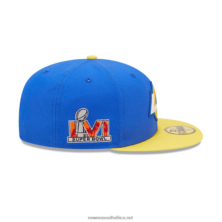 LA Rams NE Letterman Blue 59FIFTY Fitted Cap New Era TRBRBN827
