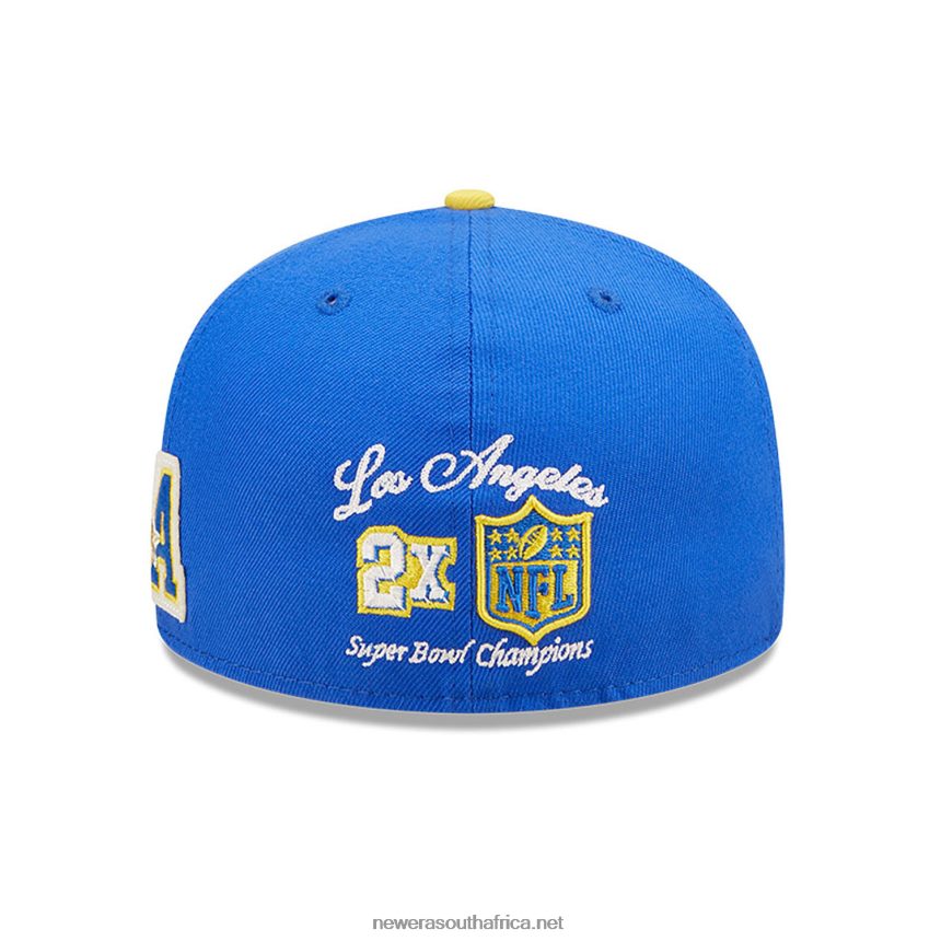 LA Rams NE Letterman Blue 59FIFTY Fitted Cap New Era TRBRBN827
