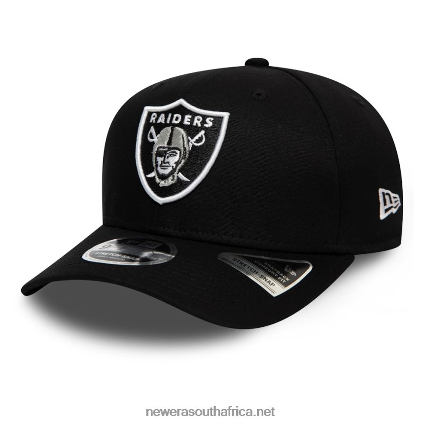 Las Vegas Raiders Black 9FIFTY Stretch Snap Cap New Era TRBRBN1905
