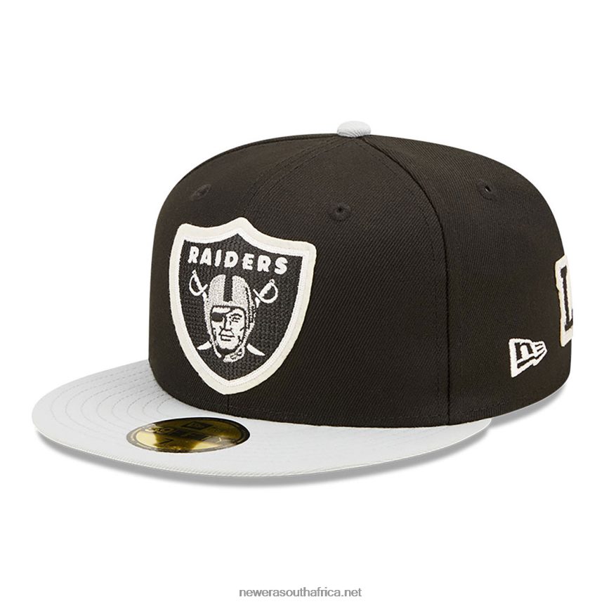 Las Vegas Raiders NE Letterman Black 59FIFTY Fitted Cap New Era TRBRBN768