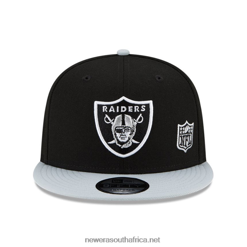 Las Vegas Raiders NFL Black Letter Arch Black 9FIFTY Snapback Cap New Era TRBRBN2122