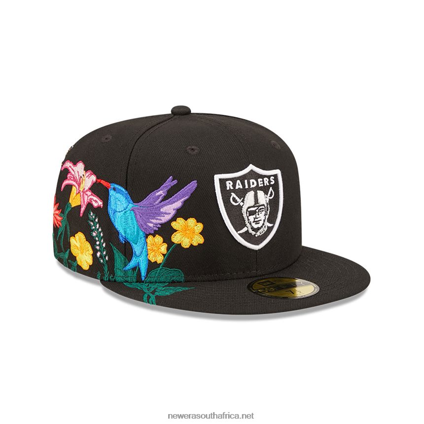 Las Vegas Raiders NFL Blooming Black 59FIFTY Fitted Cap New Era TRBRBN1365