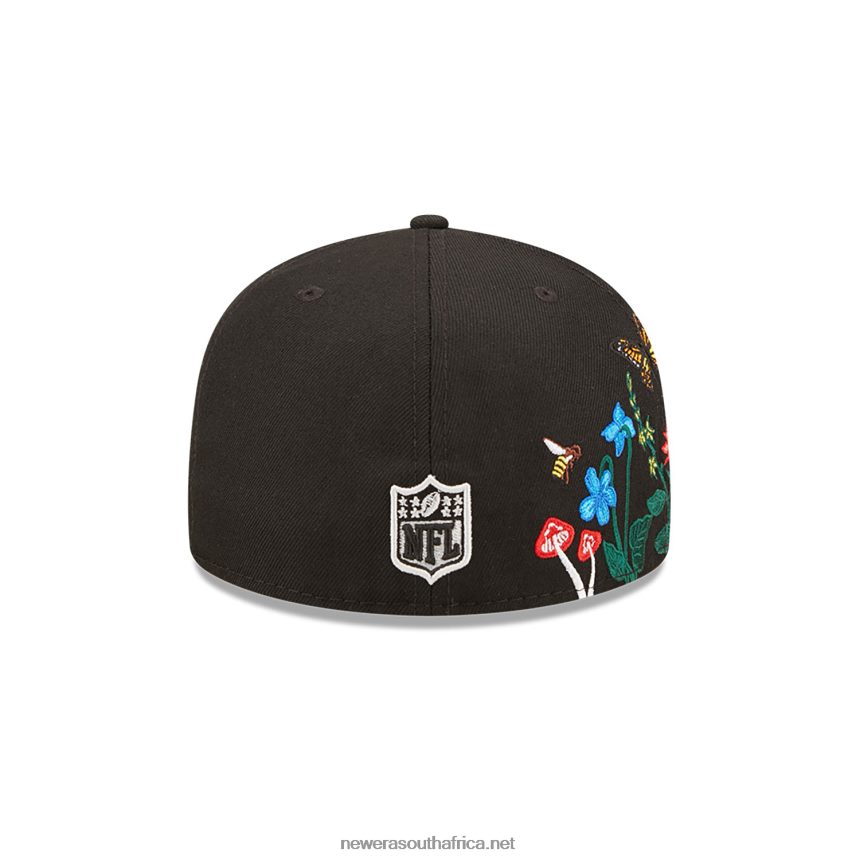 Las Vegas Raiders NFL Blooming Black 59FIFTY Fitted Cap New Era TRBRBN1365