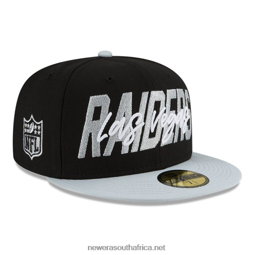 Las Vegas Raiders NFL Draft Black 59FIFTY Fitted Cap New Era TRBRBN973