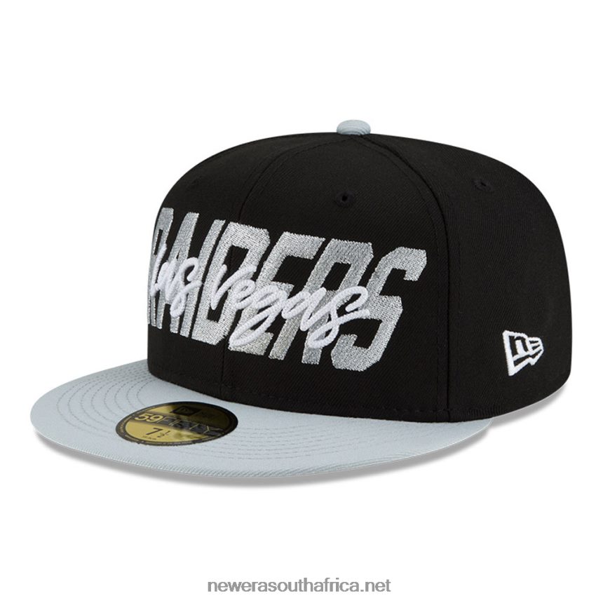 Las Vegas Raiders NFL Draft Black 59FIFTY Fitted Cap New Era TRBRBN973