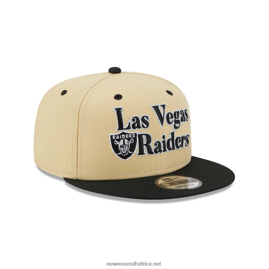 Las Vegas Raiders NFL Retro Cream 9FIFTY Snapback Cap New Era TRBRBN1995