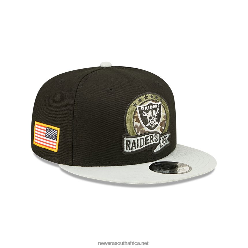 Las Vegas Raiders NFL Salute to Service Black 9FIFTY Snapback Cap New Era TRBRBN2051