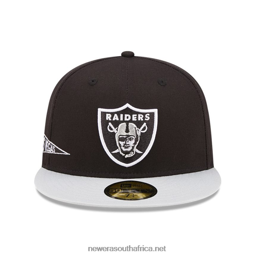 Las Vegas Raiders Team City Patch Black 59FIFTY Fitted Cap New Era TRBRBN414