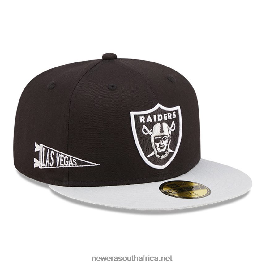 Las Vegas Raiders Team City Patch Black 59FIFTY Fitted Cap New Era TRBRBN414