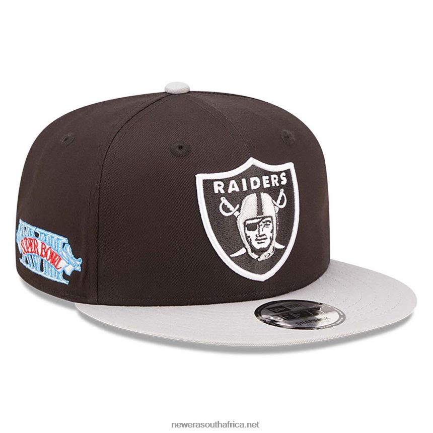 Las Vegas Raiders Team Patch Black 9FIFTY Snapback Cap New Era TRBRBN2098