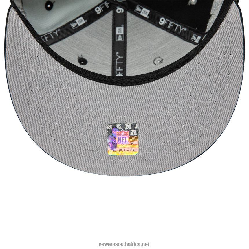 Las Vegas Raiders Teamsplit Black 9FIFTY Snapback Cap New Era TRBRBN1942