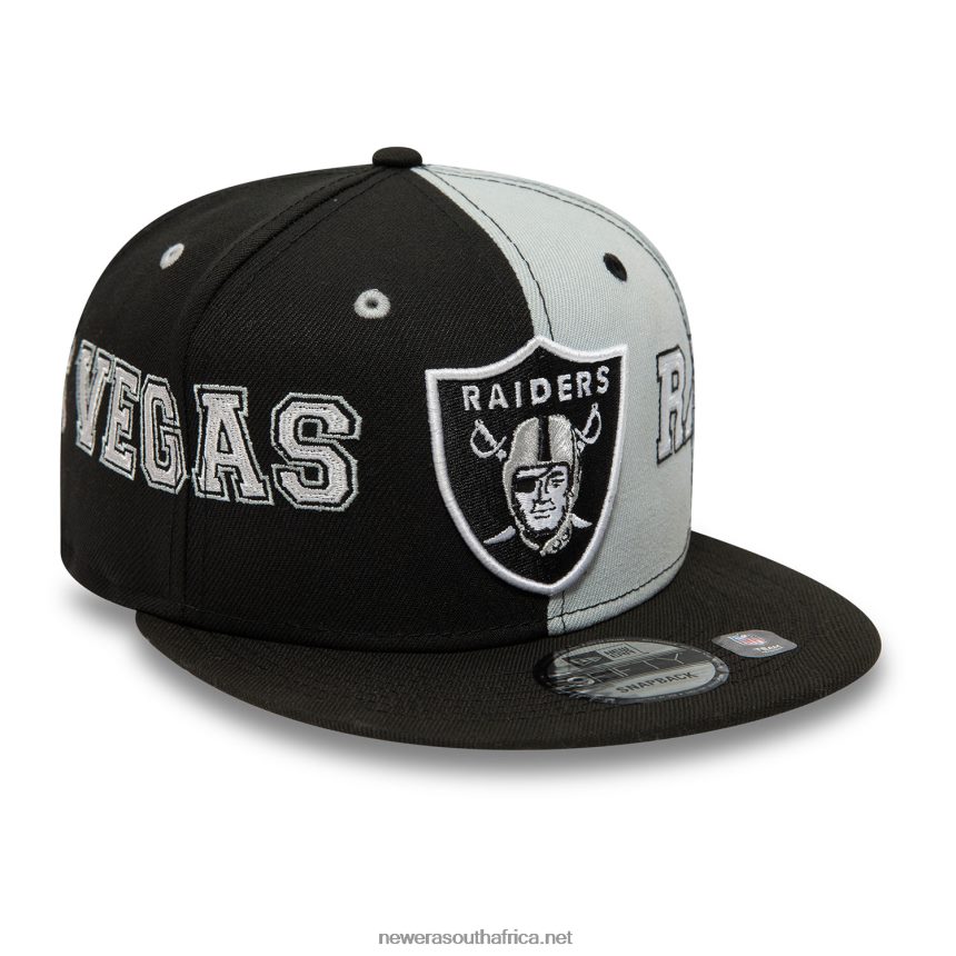 Las Vegas Raiders Teamsplit Black 9FIFTY Snapback Cap New Era TRBRBN1942
