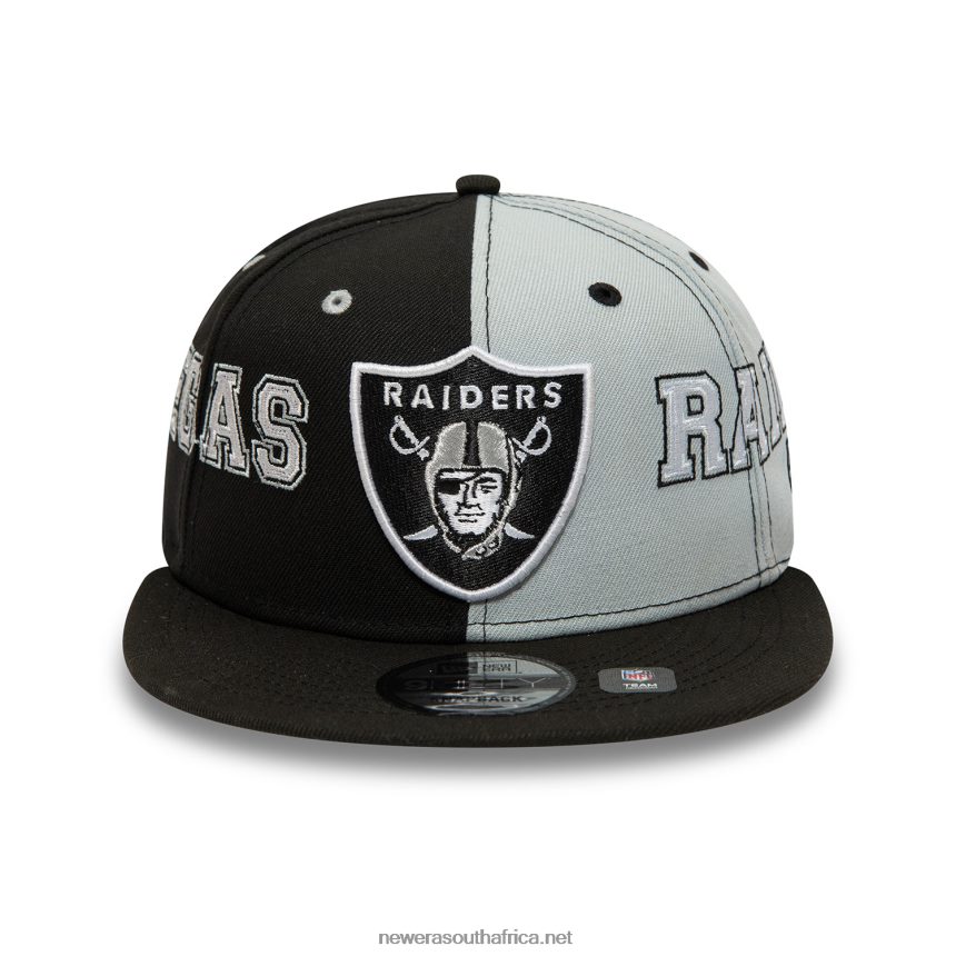 Las Vegas Raiders Teamsplit Black 9FIFTY Snapback Cap New Era TRBRBN1942