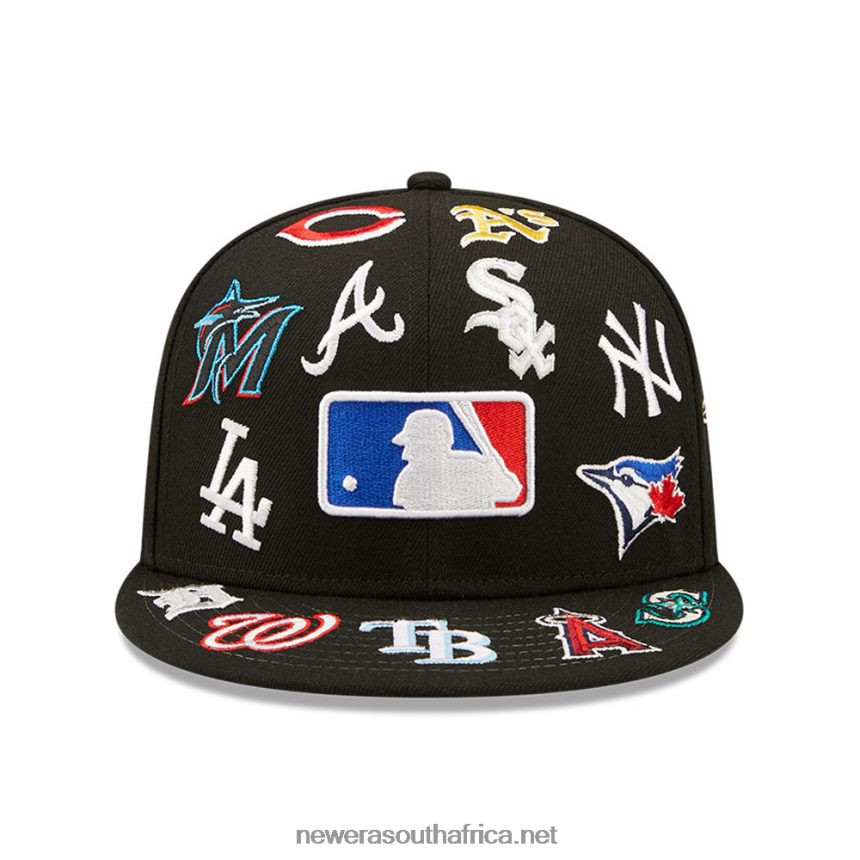 MLB Multi Team Logo Black 59FIFTY Fitted Cap New Era TRBRBN784