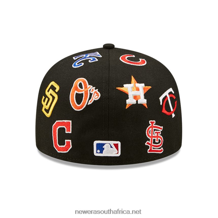 MLB Multi Team Logo Black 59FIFTY Fitted Cap New Era TRBRBN784