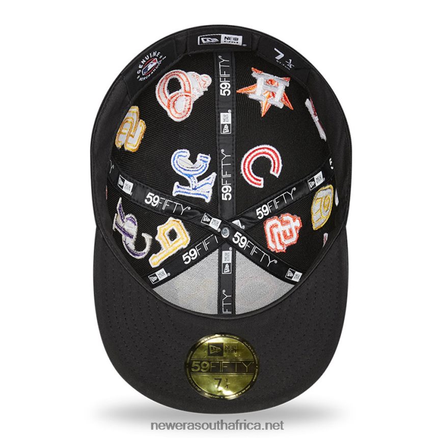 MLB Multi Team Logo Black 59FIFTY Fitted Cap New Era TRBRBN784