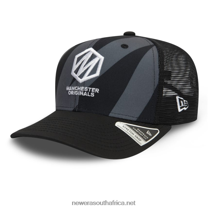 Manchester Originals The Hundred Black 9FIFTY Stretch Snap Cap New Era TRBRBN2095