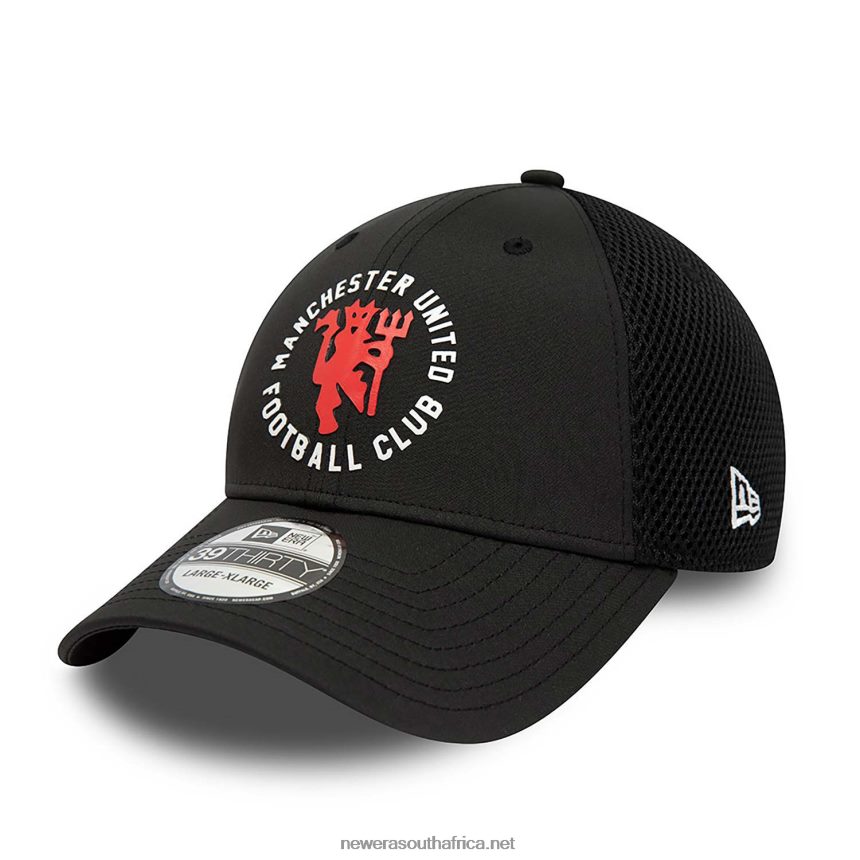 Manchester United FC Spacer Black 39THIRTY Stretch Fit Cap New Era TRBRBN2195