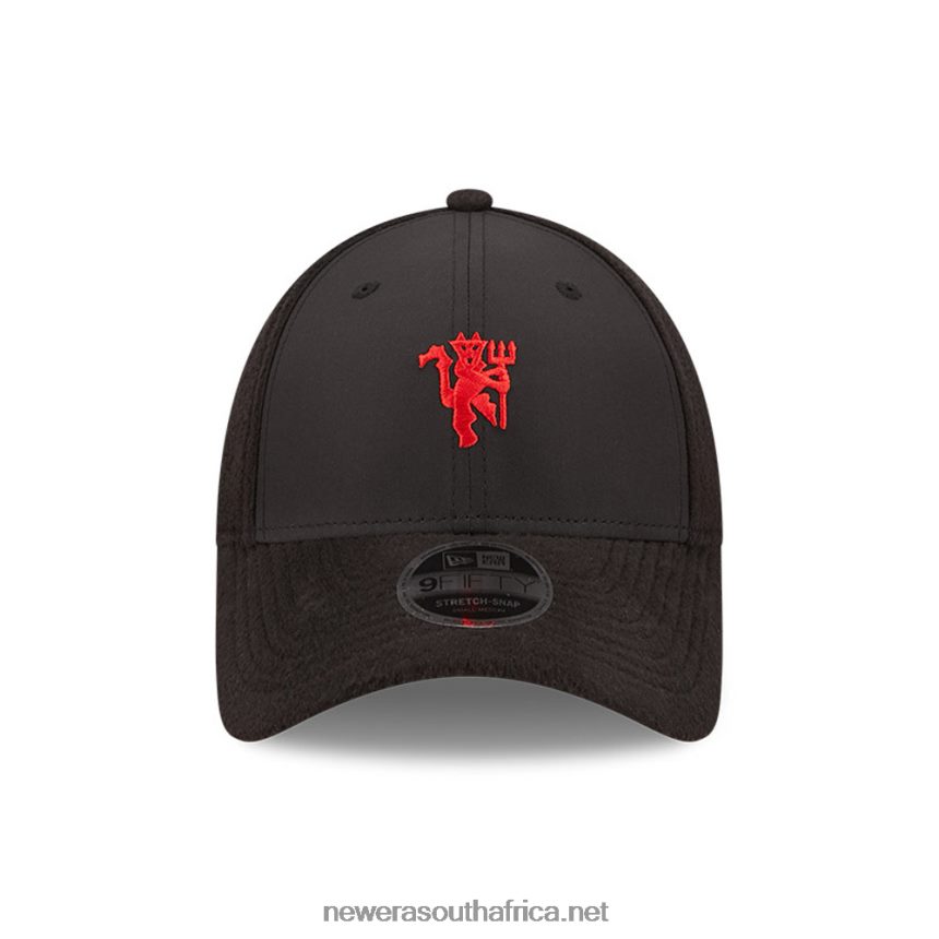 Manchester United Fleece Black 9FIFTY Stretch Snap Cap New Era TRBRBN1833