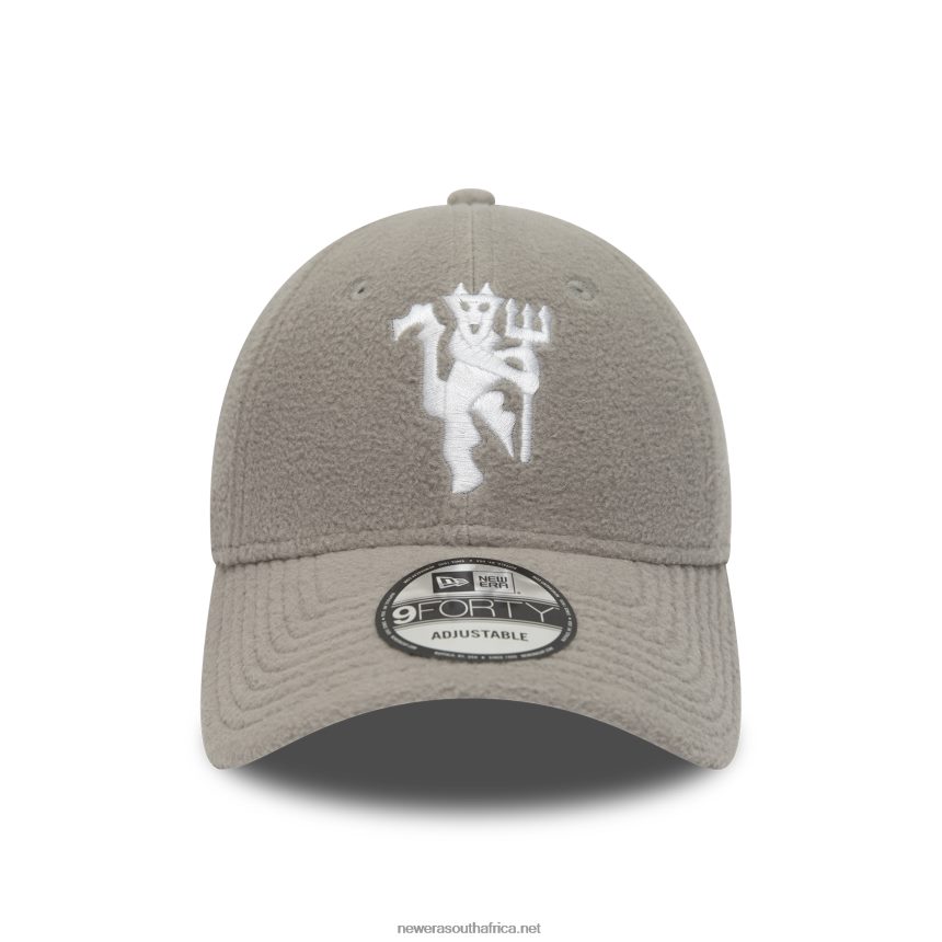 Manchester United Womens Borg Grey 9FORTY Adjustable Cap New Era TRBRBN1638
